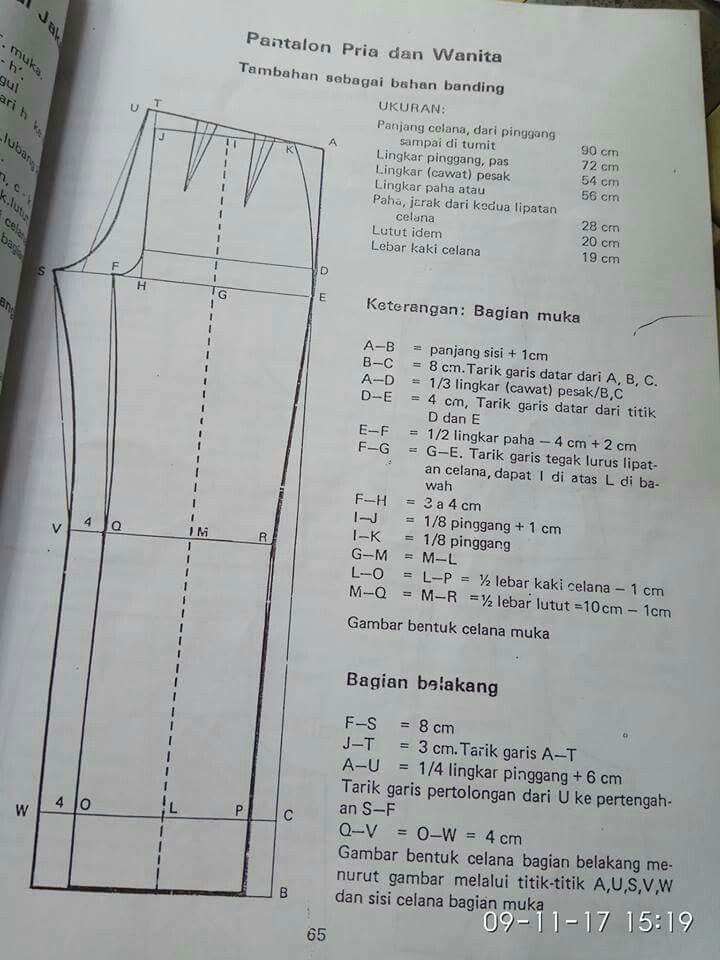 Detail Pola Celana Jeans Nomer 8