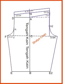 Detail Pola Celana Piyama Nomer 15