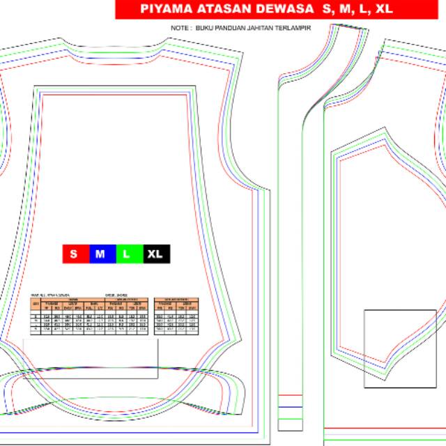 Detail Pola Celana Piyama Nomer 49