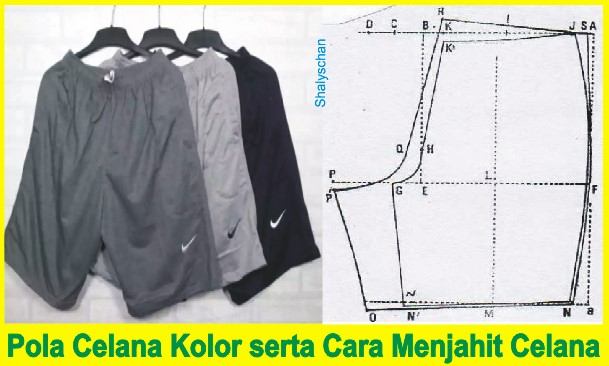 Detail Pola Celana Piyama Nomer 53