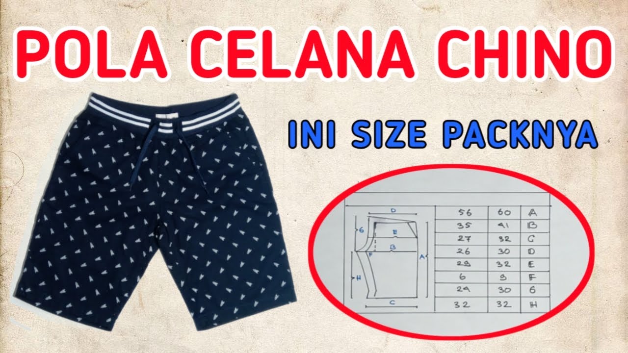 Detail Pola Celana Slim Fit Nomer 35