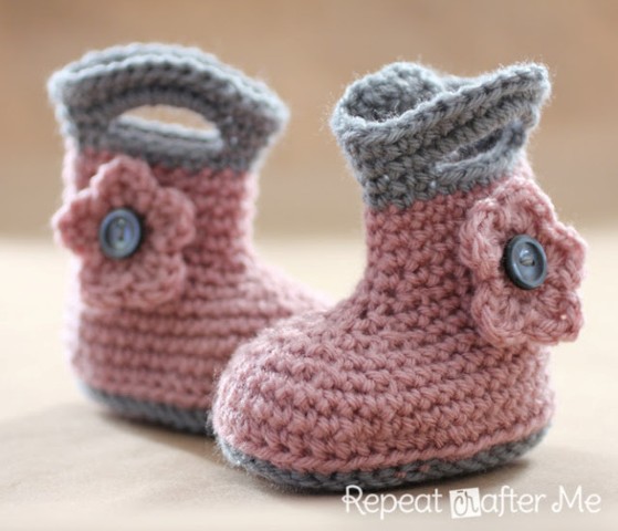Detail Pola Crochet Sepatu Bayi Nomer 16