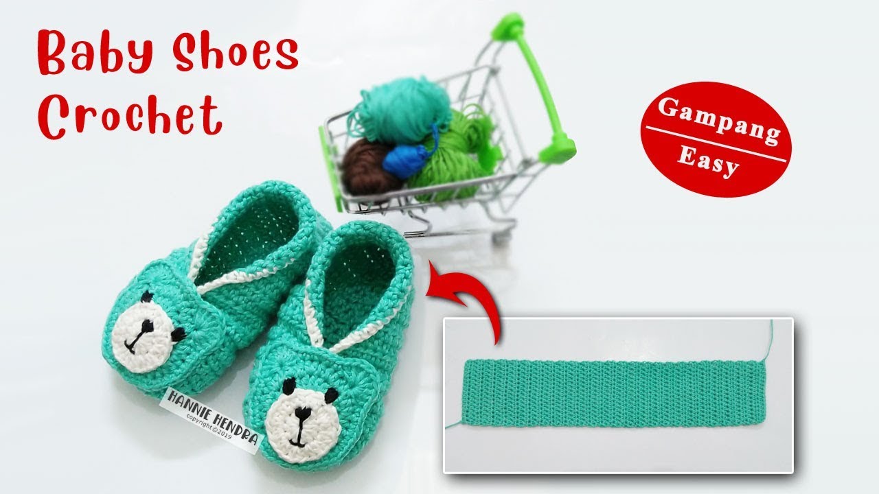 Detail Pola Crochet Sepatu Bayi Nomer 26