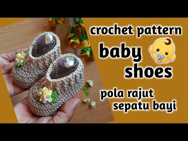 Detail Pola Crochet Sepatu Bayi Nomer 27