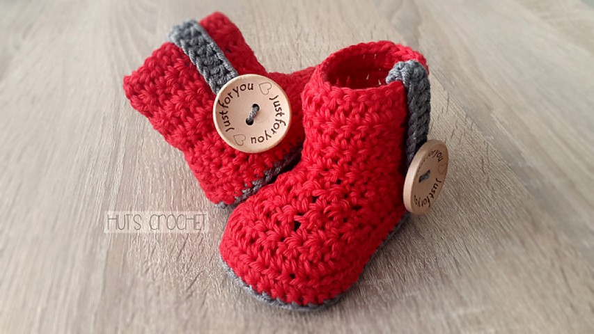 Detail Pola Crochet Sepatu Bayi Nomer 32