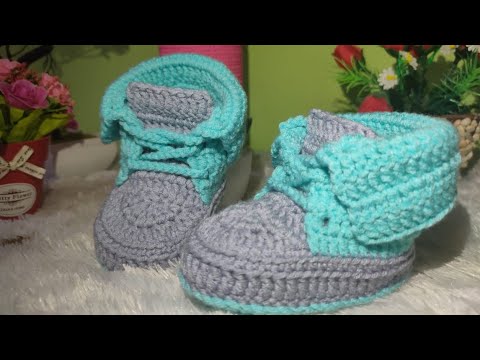 Detail Pola Crochet Sepatu Bayi Nomer 48