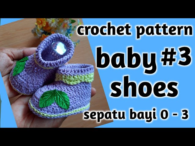 Detail Pola Crochet Sepatu Bayi Nomer 49