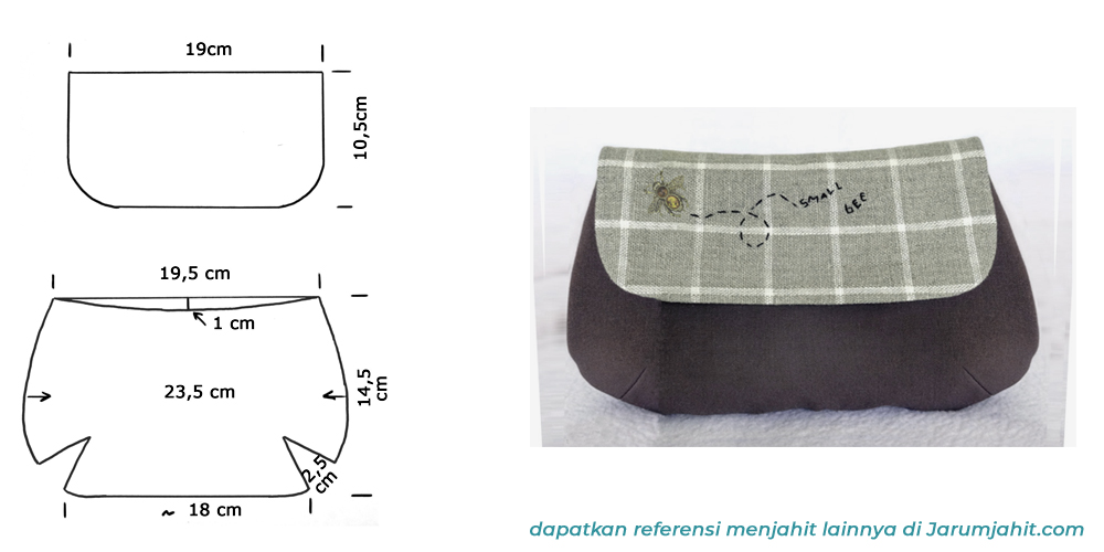 Detail Pola Dompet Kain Perca Nomer 3