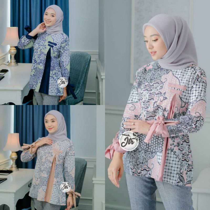 Detail Pola Gambar Baju Batik Wanita Kekinian Nomer 28