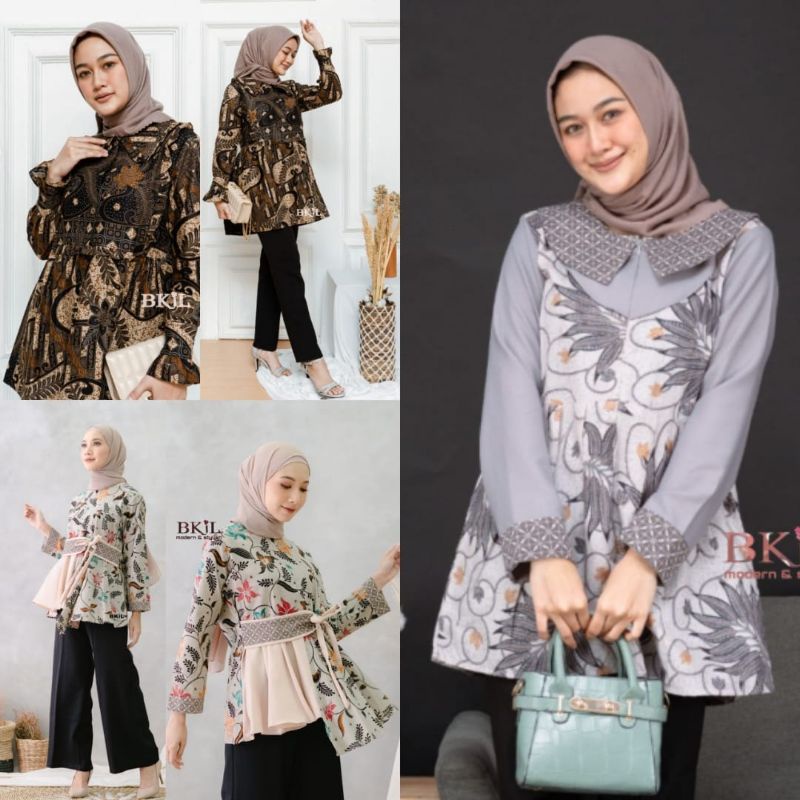 Detail Pola Gambar Baju Batik Wanita Kekinian Nomer 36