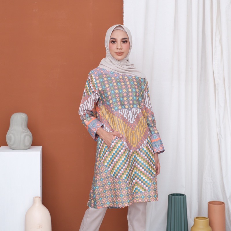 Detail Pola Gambar Baju Batik Wanita Kekinian Nomer 46