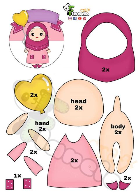 Detail Pola Gambar Boneka Nomer 17