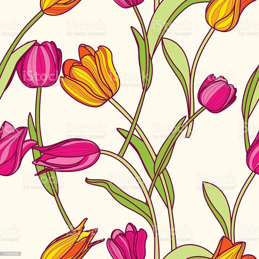 Detail Pola Gambar Bunga Tulip Nomer 10