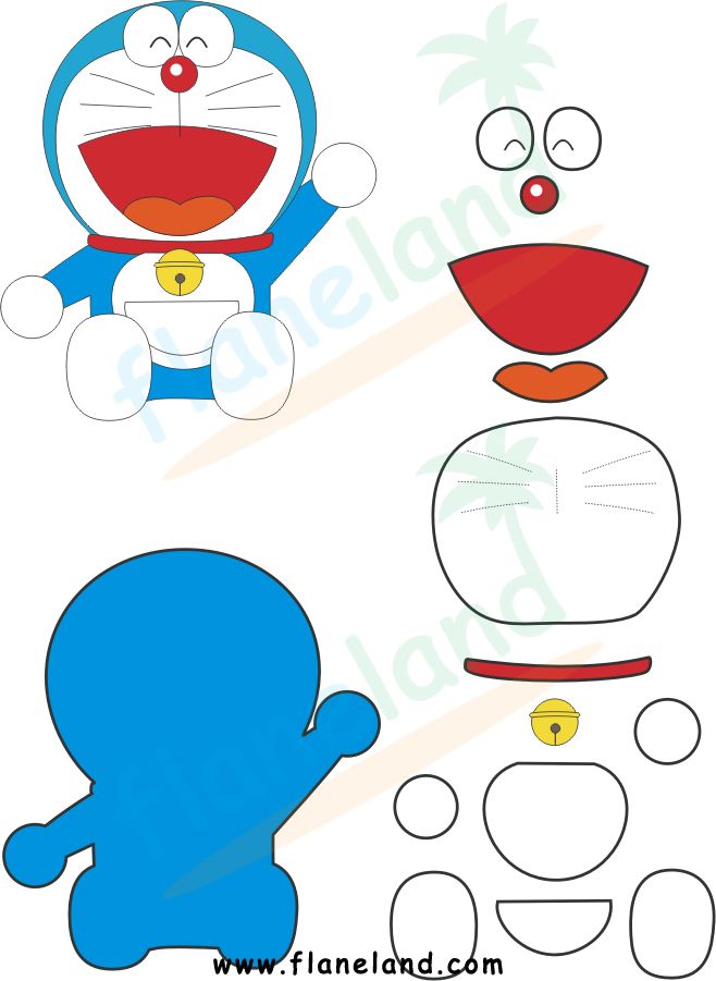 Detail Pola Gambar Doraemon Pola Kepala Doraemon Flanel Nomer 2