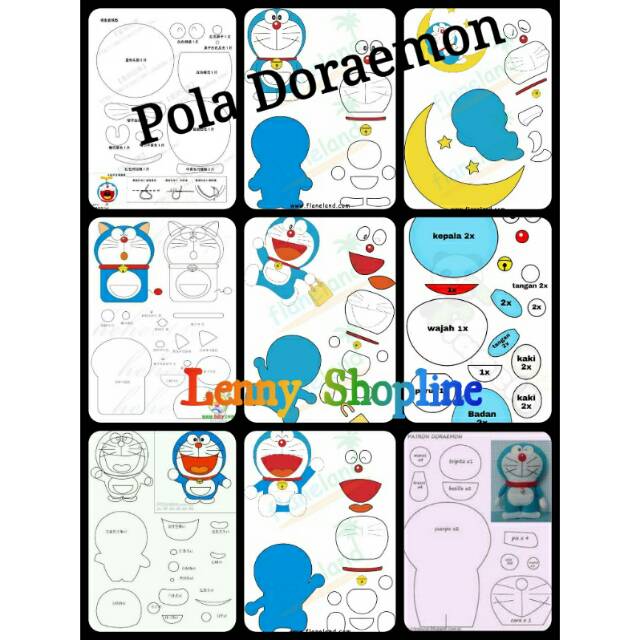 Detail Pola Gambar Doraemon Pola Kepala Doraemon Flanel Nomer 10