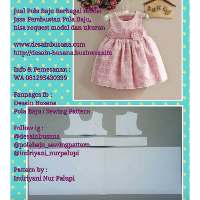 Detail Pola Gaun Pesta Anak Nomer 40