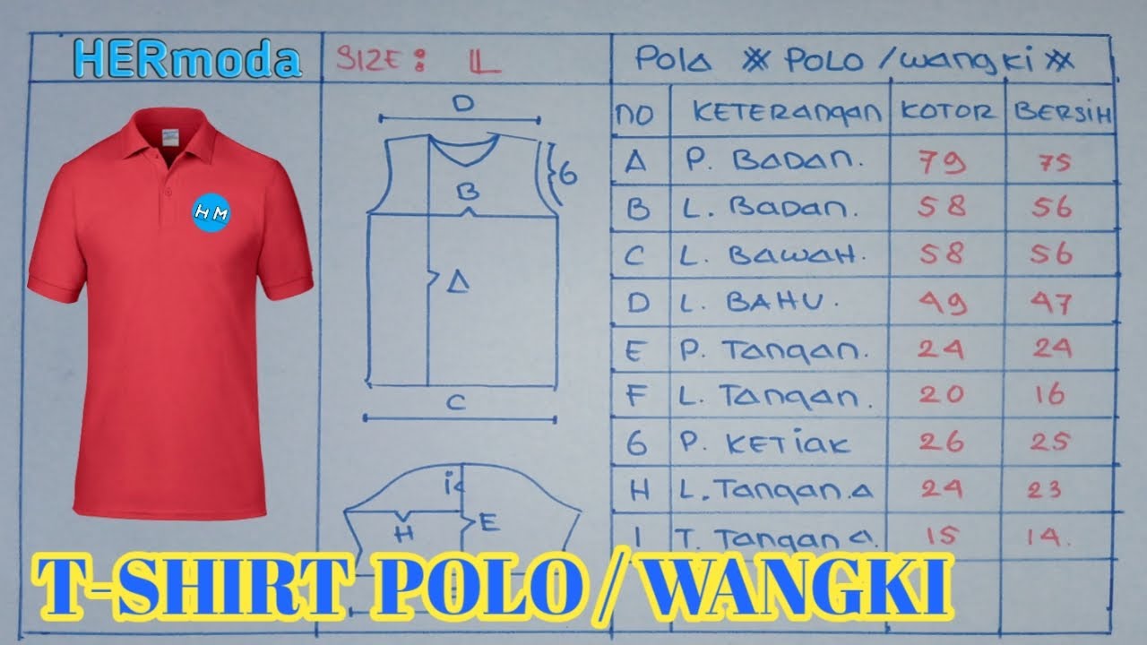 Detail Pola Kaos Polos Nomer 3