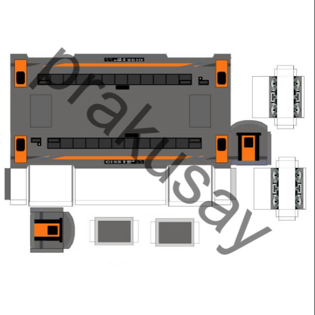 Detail Pola Kereta Api Kertas Nomer 8