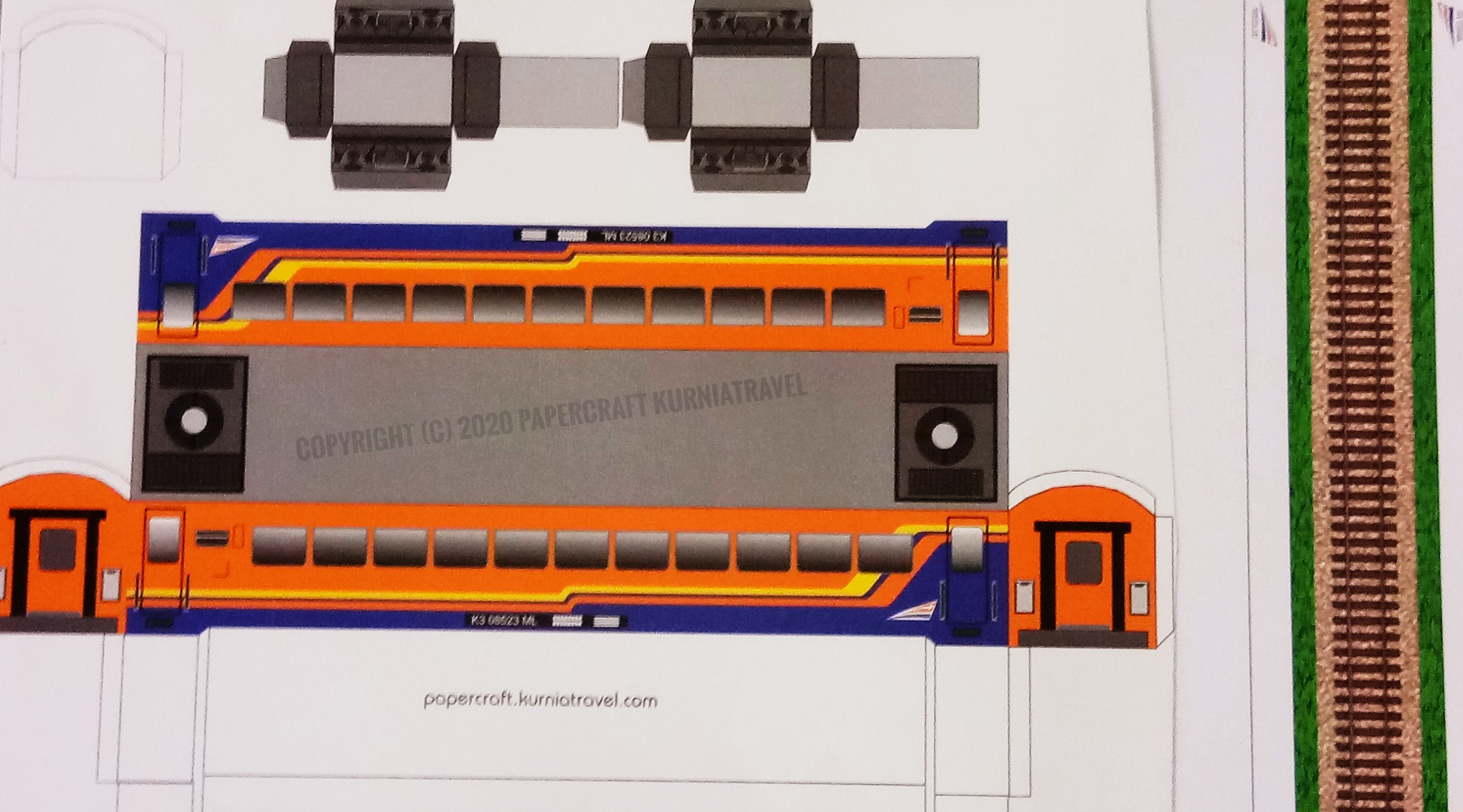 Detail Pola Kereta Api Kertas Nomer 29