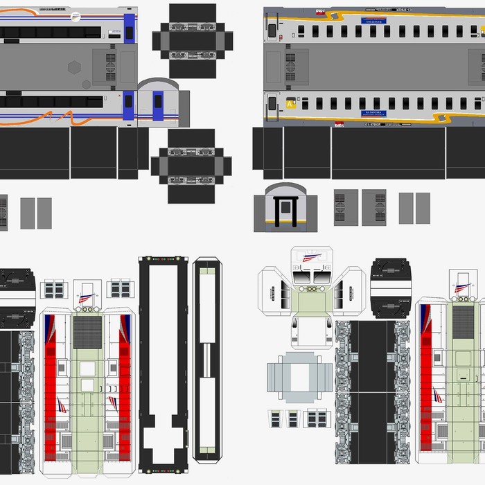 Detail Pola Kereta Api Kertas Nomer 6