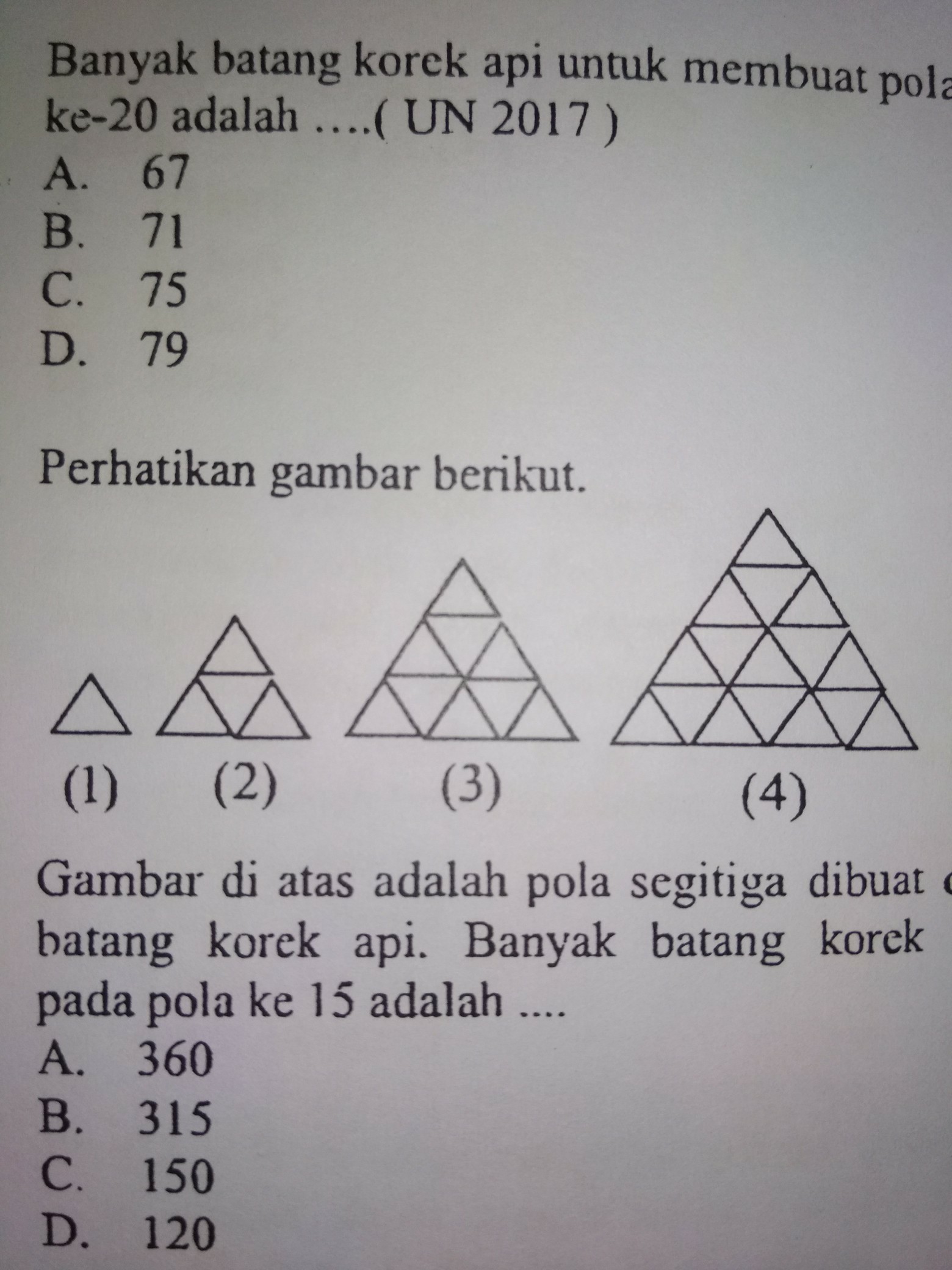 Detail Pola Korek Api Segitiga Nomer 14