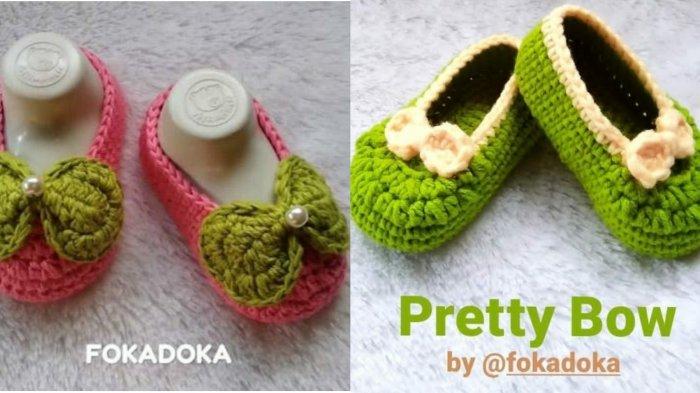 Detail Pola Merajut Sepatu Bayi Nomer 42