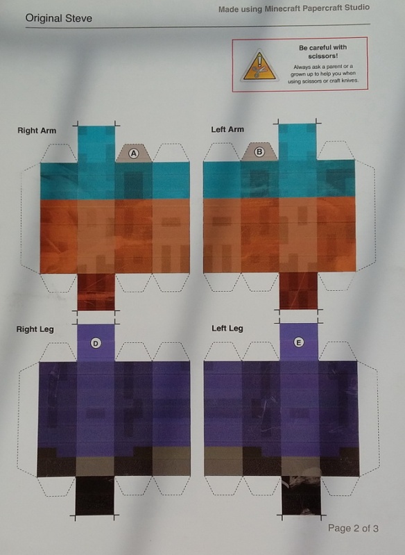 Detail Pola Papercraft Minecraft Nomer 34