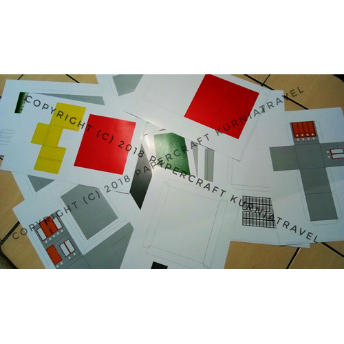 Detail Pola Papercraft Rumah Nomer 27