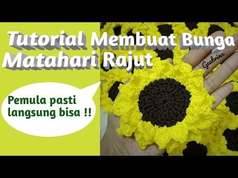 Detail Pola Rajut Bunga Matahari Nomer 20