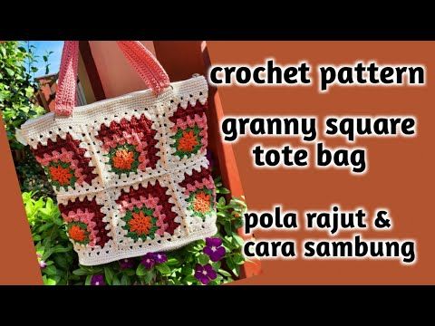 Detail Pola Rajut Granny Square Nomer 23