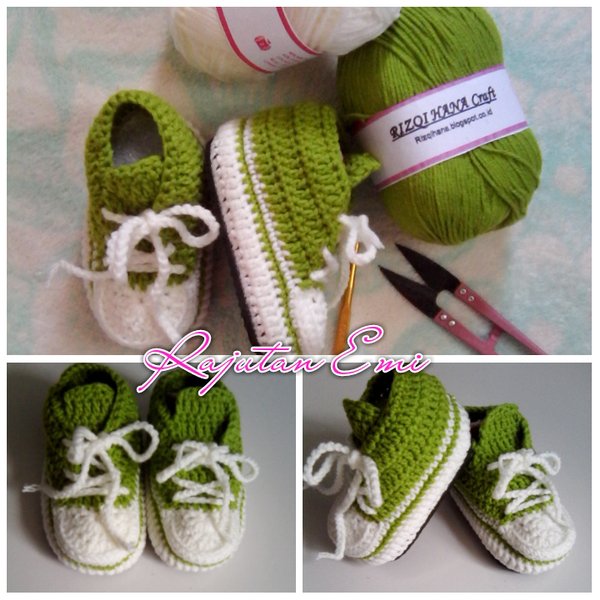 Detail Pola Rajut Sepatu Bayi Nomer 35