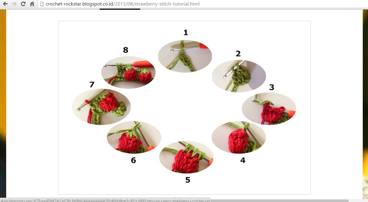 Detail Pola Rajutan Strawberry Nomer 11