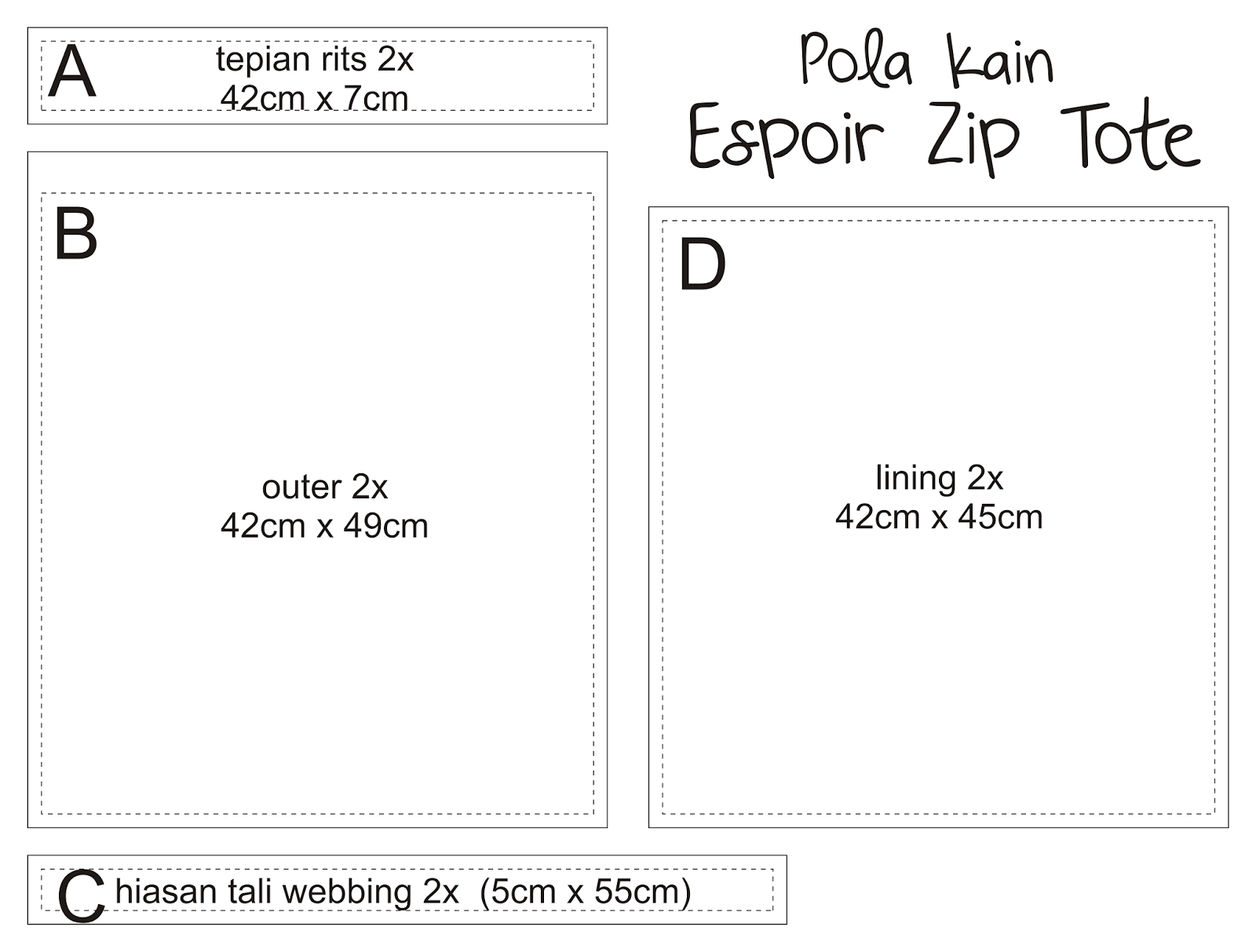 Detail Pola Tas Pola Tote Bag Nomer 21