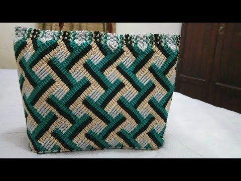 Detail Pola Tas Rajut Motif Zigzag Nomer 7