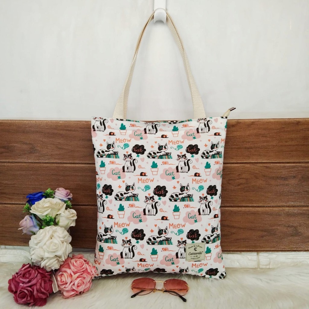 Detail Pola Tote Bag Resleting Nomer 55