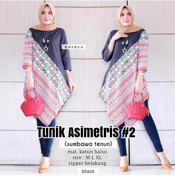 Detail Pola Tunik Asimetris Nomer 52