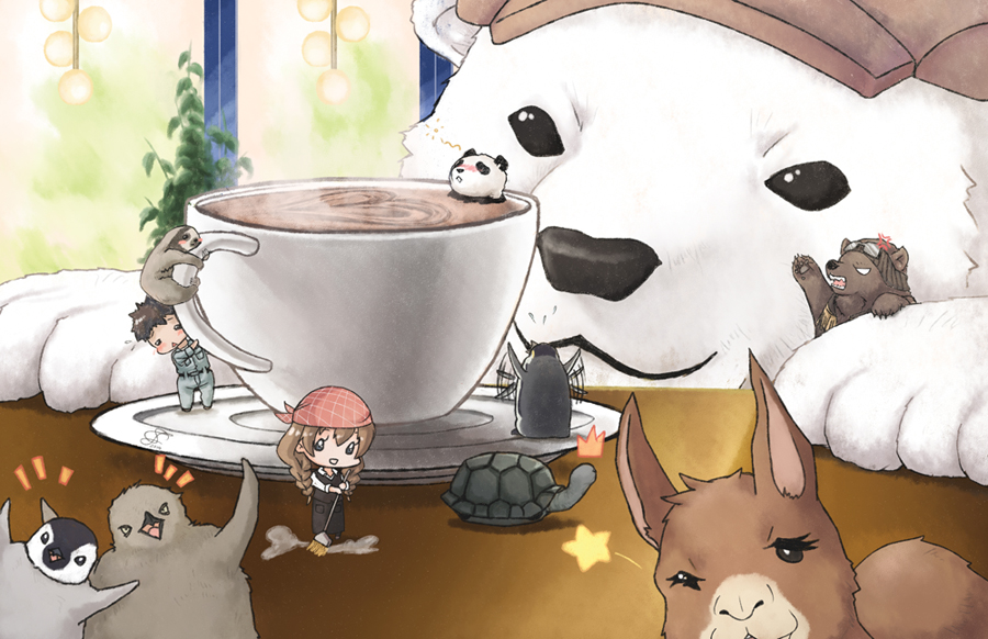 Detail Polar Bear Cafe Wallpaper Nomer 11