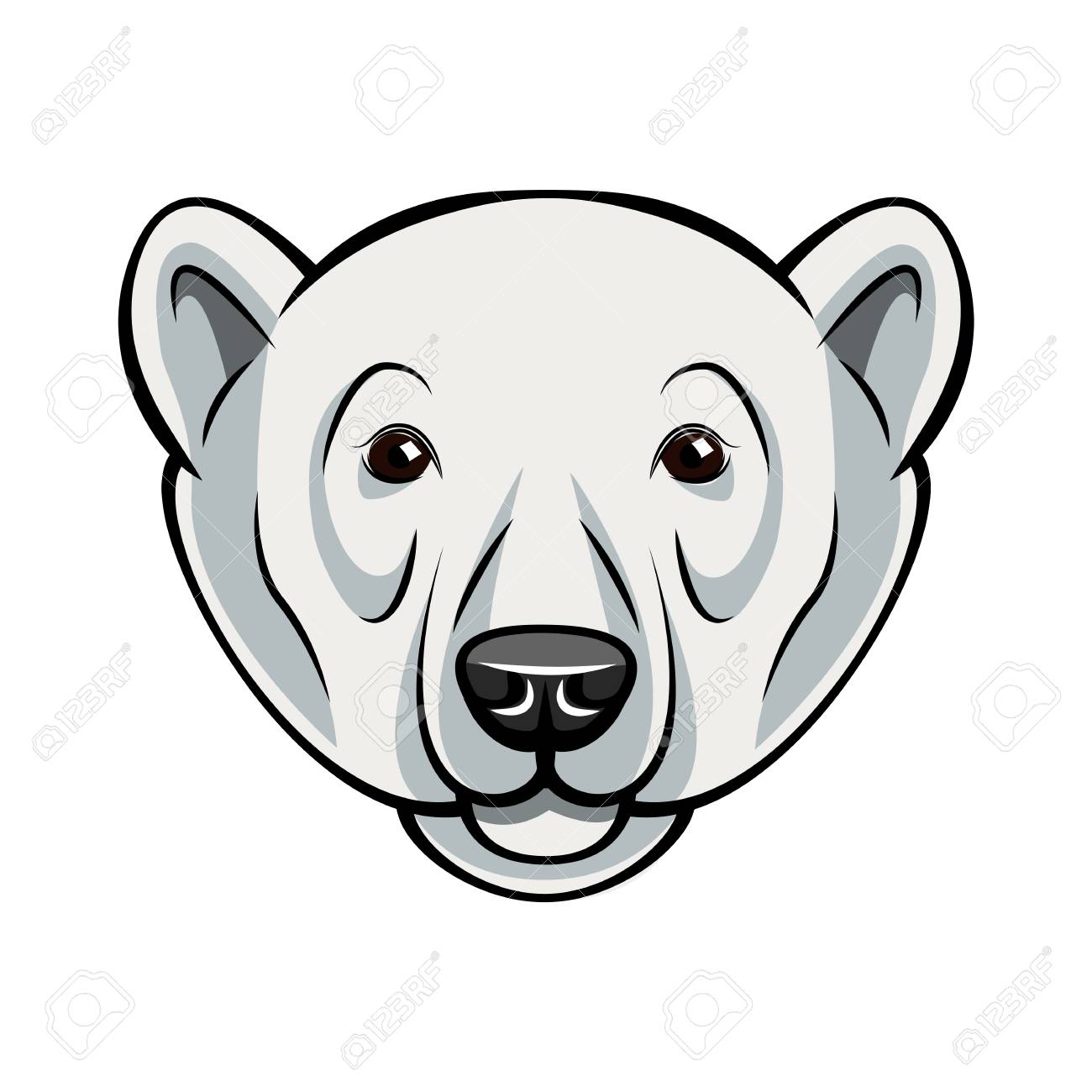 Detail Polar Bear Face Clipart Nomer 16