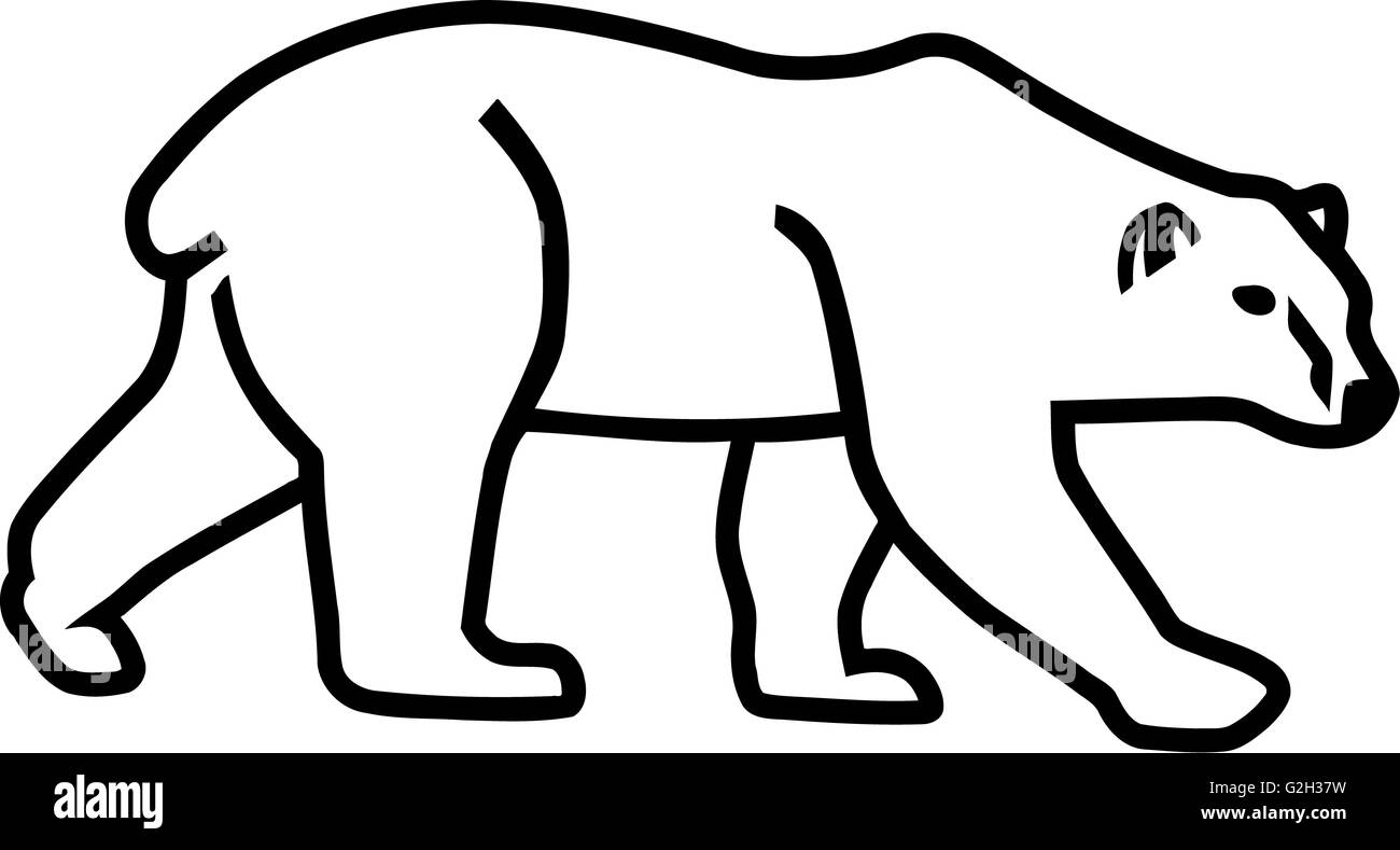 Detail Polar Bear Silhouette Clip Art Nomer 22