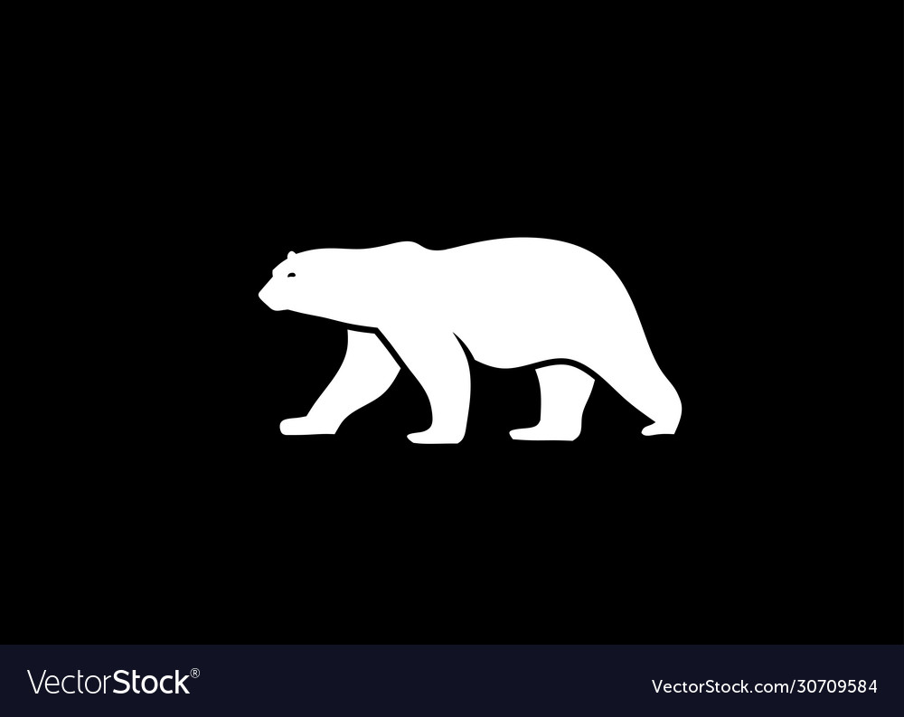 Detail Polar Bear Silhouette Clip Art Nomer 23