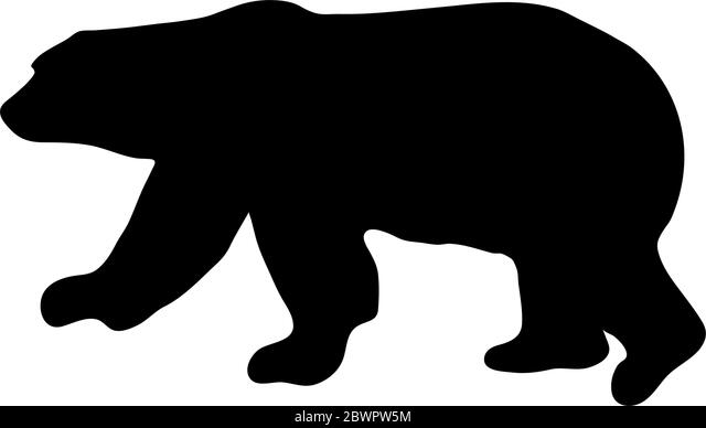 Detail Polar Bear Silhouette Clip Art Nomer 32