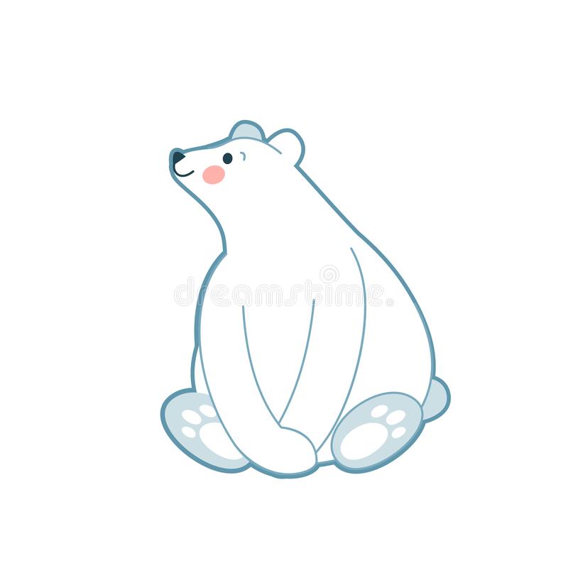 Detail Polar Bear Sitting Clipart Nomer 2