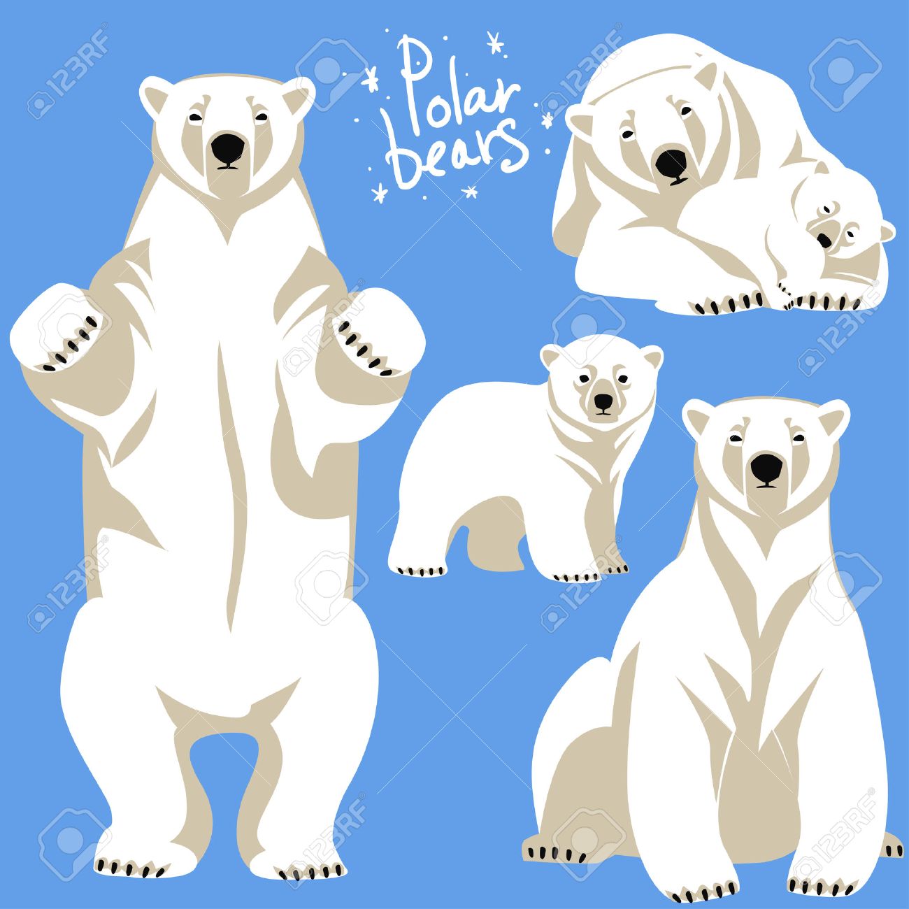 Detail Polar Bear Sitting Clipart Nomer 19