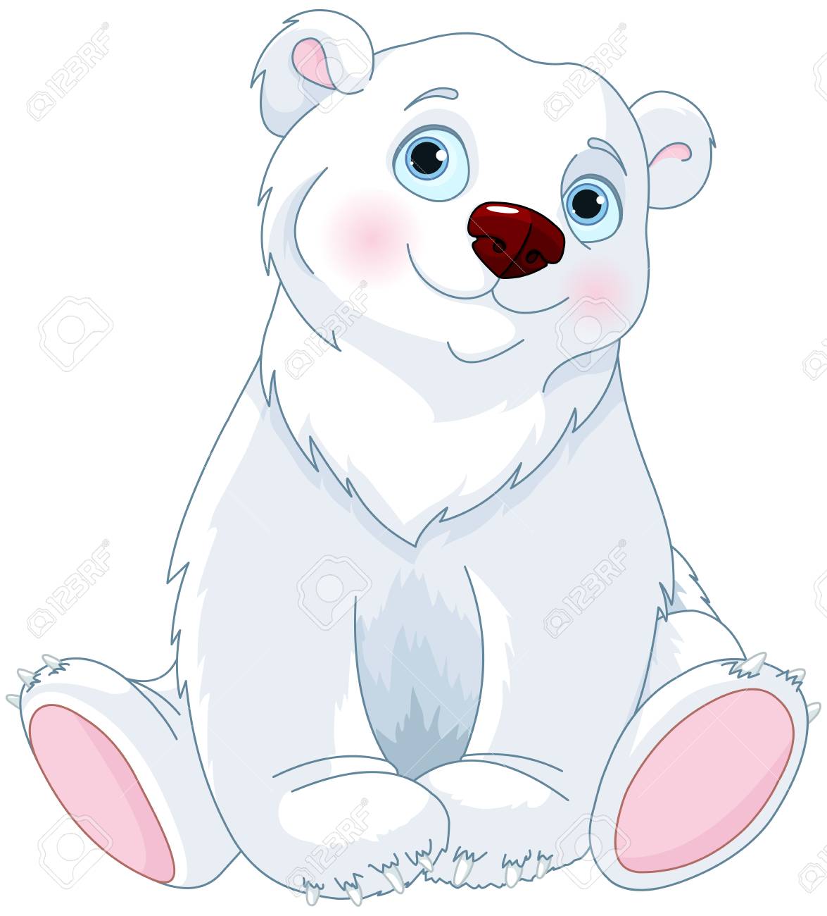 Detail Polar Bear Sitting Clipart Nomer 4