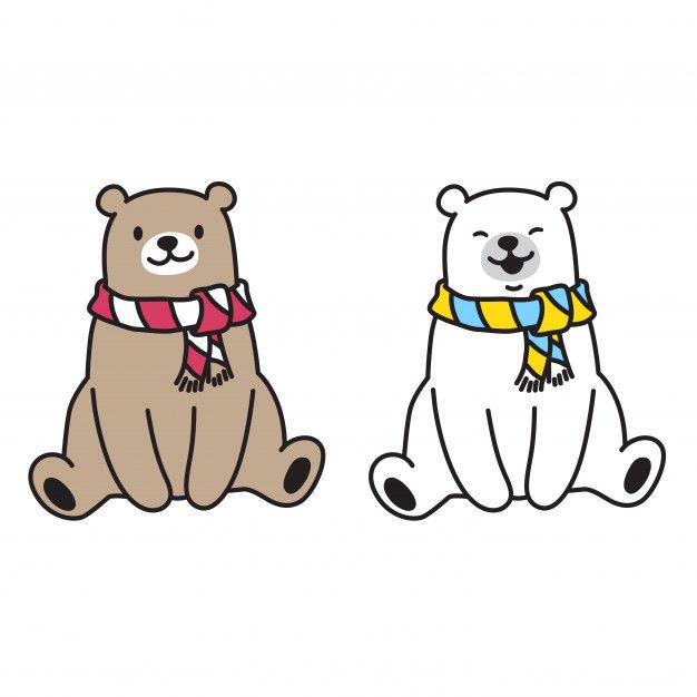 Detail Polar Bear Sitting Clipart Nomer 34