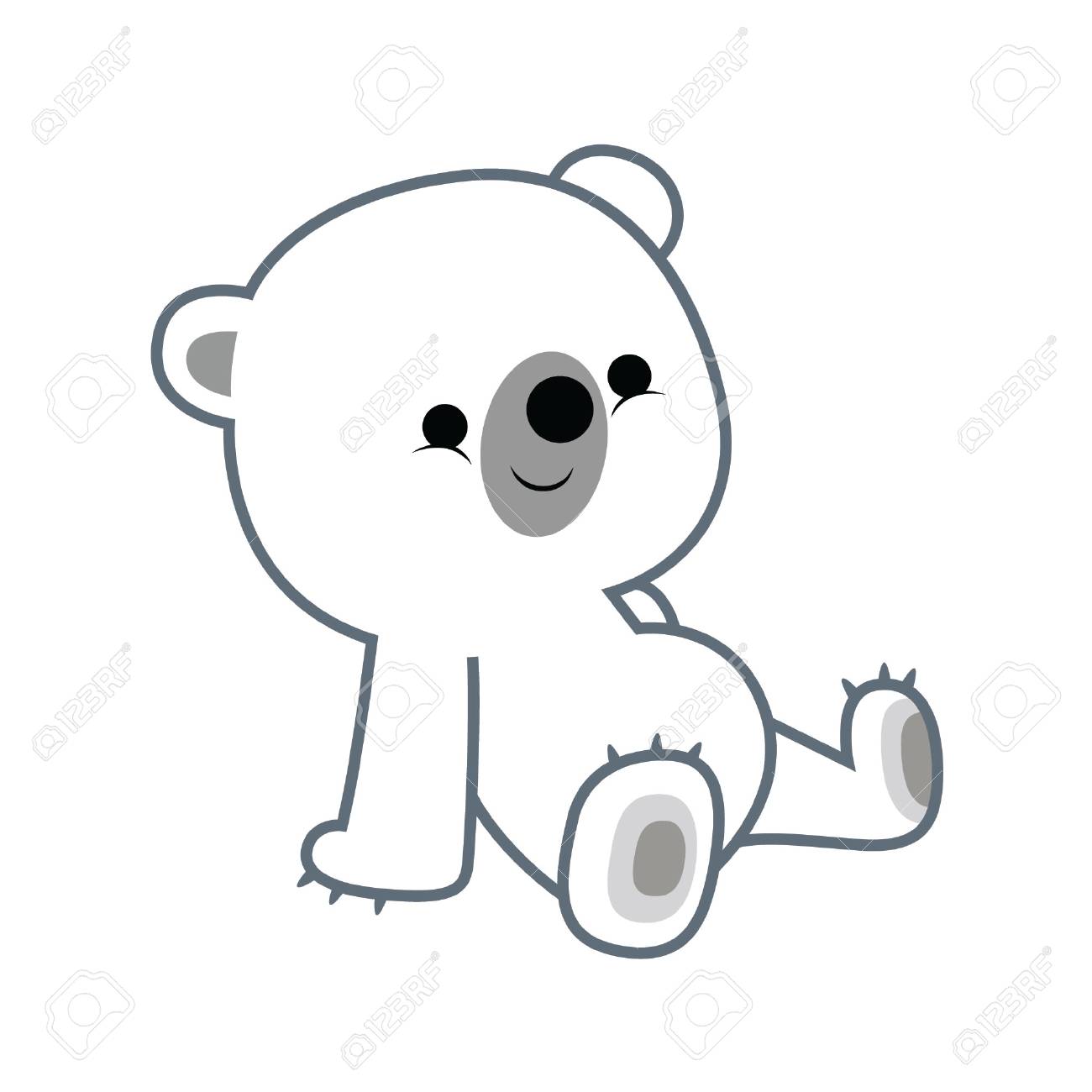 Detail Polar Bear Sitting Clipart Nomer 8