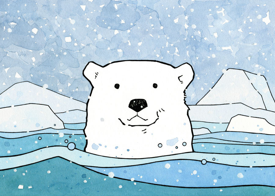 Detail Polar Bear Swimming Clipart Nomer 25