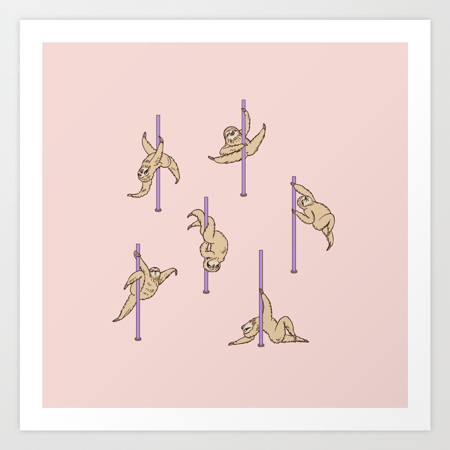 Detail Pole Dancing Sloth Nomer 2