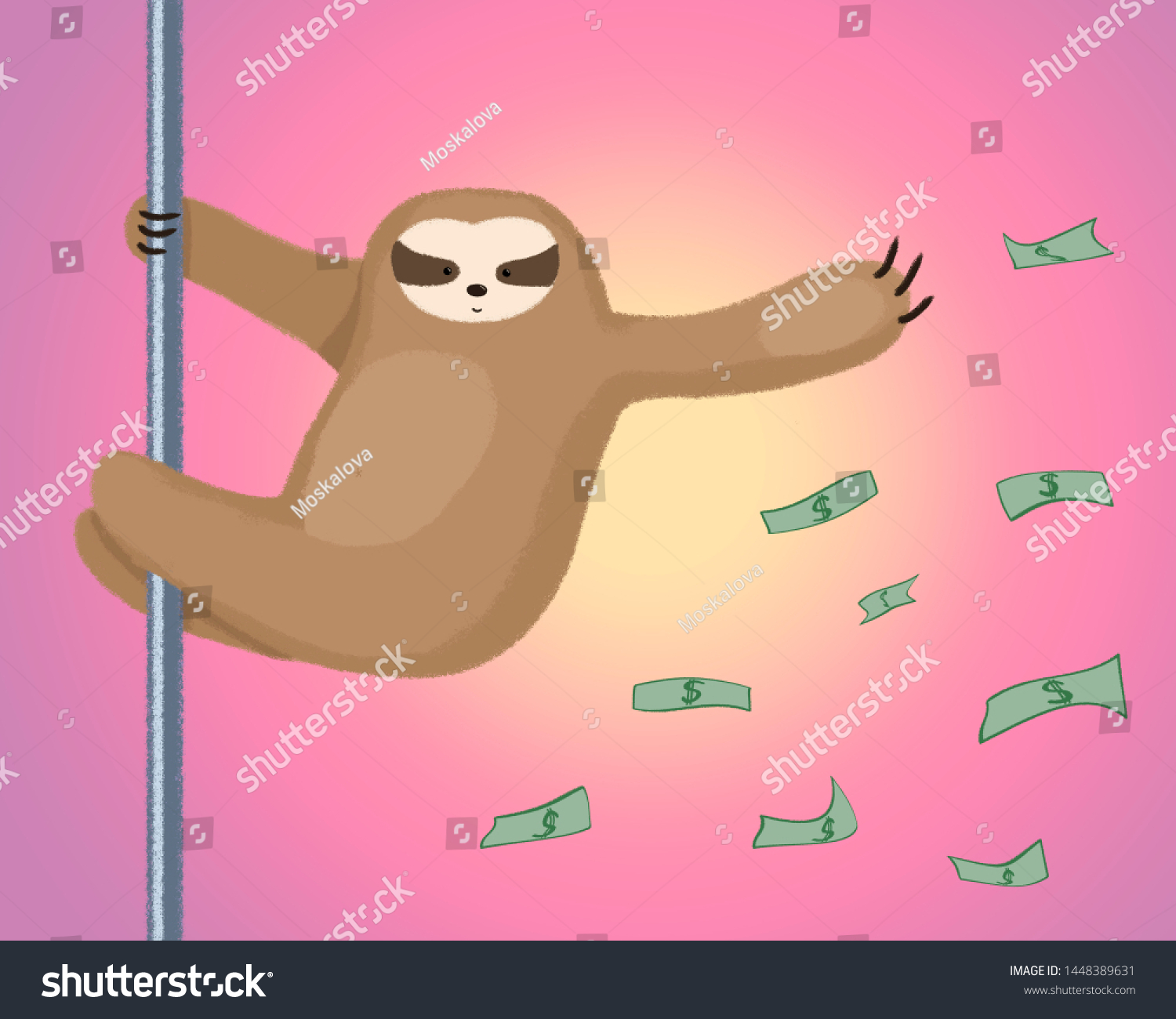 Detail Pole Dancing Sloth Nomer 11