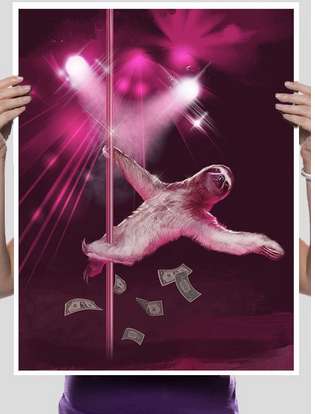 Detail Pole Dancing Sloth Nomer 21